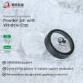 Cosmetic Jar With Window Cap